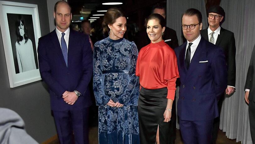 Prinz William und Prinzessin Kate mit Kronprinzessin Victoria und Prinz Daniel. (v.l.n.r.)