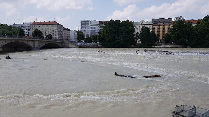 So sah die Isar im Juli aus.