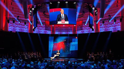 Große Bühne, große Botschaft: Europas Ziel bleibe Kooperation, sagt Kanzler Scholz.