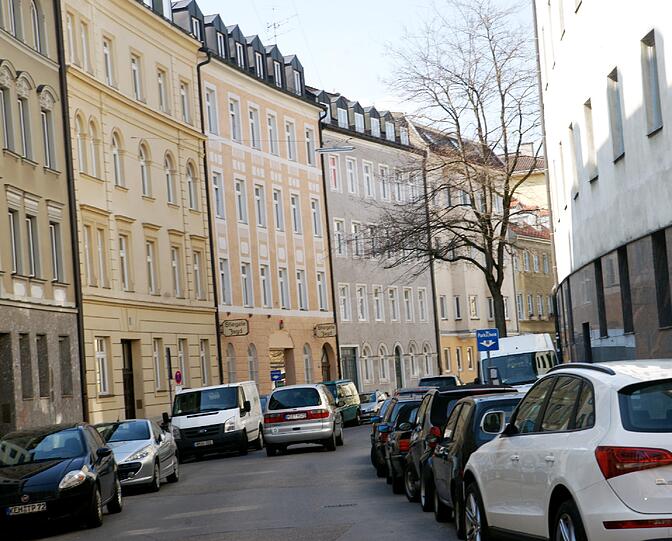 Schräge Straßen im Lehel