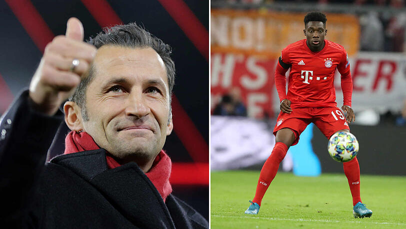 Hasan Salihamidzic (l.) holte Alphonso Davies zum FC Bayern.