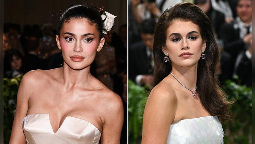 Inspiration für zeitlos schöne Beauty- und Hairstyle-Looks für die Hochzeit: Kylie Jenner (li.) und Kaia Gerber bei der Met Gala 2024. Inspiration für zeitlos schöne Beauty- und Hairstyle-Looks für die Hochzeit: Kylie Jenner (li.) und Kaia Gerber bei der Met Gala 2024.