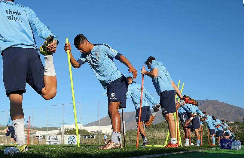 In Estepona war, fernab des Liga-Alltags, Zeit für Koordinations- und Fitnessübungen.