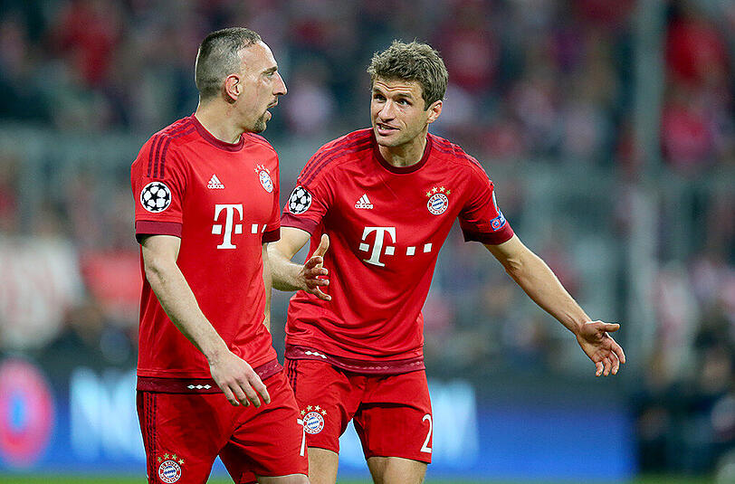 Stehen Thomas Müller und Franck Ribéry gegen Atlético in der Starelf? - Zumindest der Franzose meldet Ansprüche.