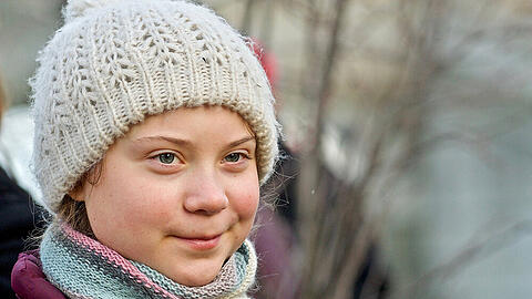Greta Thunberg während eines "Fridays For Future"-Protests