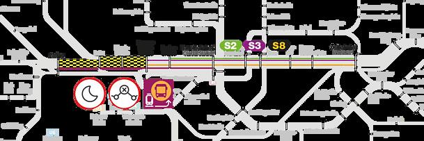 Zwischen Pasing und Hauptbahnhof ist der Zugverkehr nachts unterbrochen – es fahren Ersatzbusse. Zwischen Pasing und Hauptbahnhof ist der Zugverkehr nachts unterbrochen – es fahren Ersatzbusse.