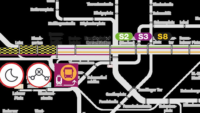 Zwischen Pasing und Hauptbahnhof ist der Zugverkehr nachts unterbrochen – es fahren Ersatzbusse. Zwischen Pasing und Hauptbahnhof ist der Zugverkehr nachts unterbrochen – es fahren Ersatzbusse.