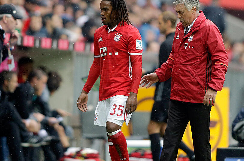"Er ist erst 19 Jahre alt, das darf man nicht vergessen&ldquo;, sagt Trainer Carlo Ancelotti (r.) über Renato Sanches (l.).