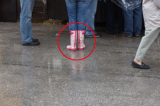 Anlässlich des schlechten Wetterstarts ein unverzichtbares Accessoire: die Gummistiefel.