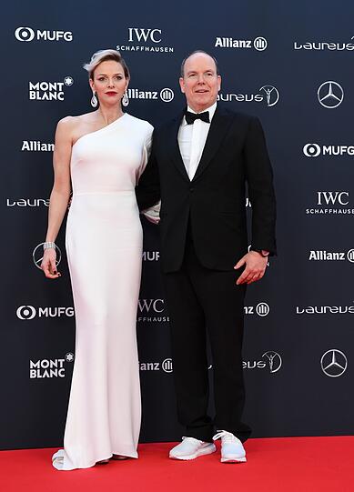 Fürst Albert von Monaco mit Ehefrau Charlene.