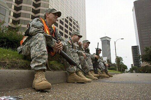Soldaten im verwaisten New Orleans