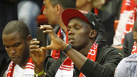 Sprint-Olympiasieger Usain Bolt am Dienstag im Audi-Dome.