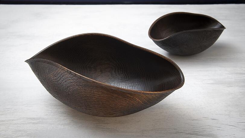 ...oder Muschelschalen aus Holz.