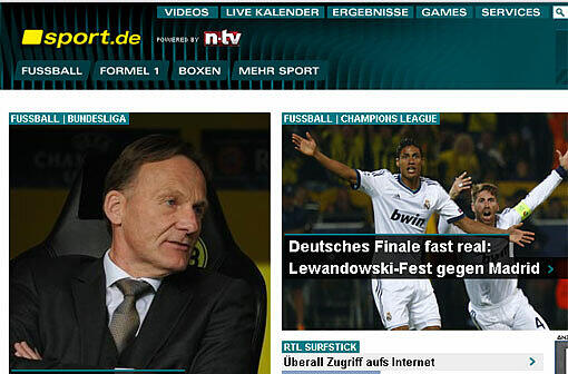 "Deutsches Finale fast real". schreibt sport.de