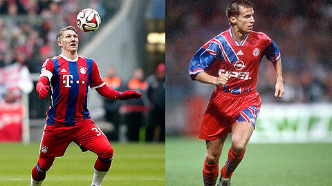 Spielte erstmals 2002 für den FC Bayern: Bastian Schweinsteiger. Von 1992 bis 2007 im roten Trikot: Mehmet Scholl.
