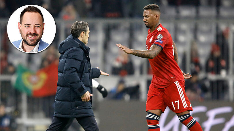 Anspanntes Verhältnis: Bayern-Trainer Niko Kovac (li.) und Jérôme Boateng. Das ist nicht mehr zu kitten, meint Patrick Mayer, Fußballchef der AZ Digital.