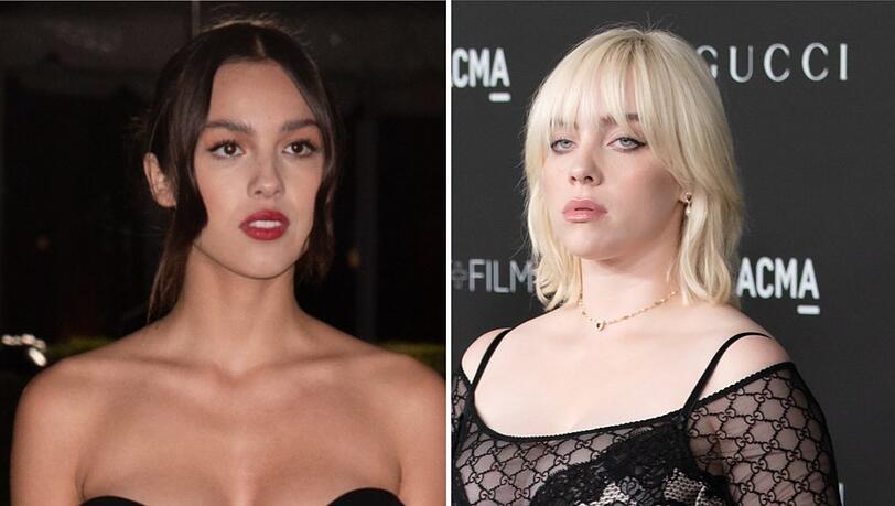 Olivia Rodrigo (li.) und einmal mehr Billie Eilish dürfen sich berechtigte Hoffnungen auf einen oder gar mehrere Grammys machen.