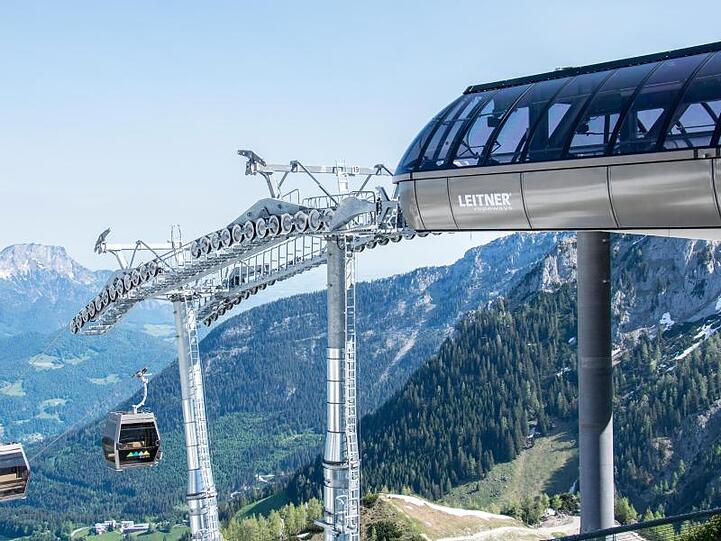 Die undatierte Aufnahme zeigt die Bergstation der neuen Jennerbahn auf dem Jenner. Foto: Berchtesgadener Bergbahn AG