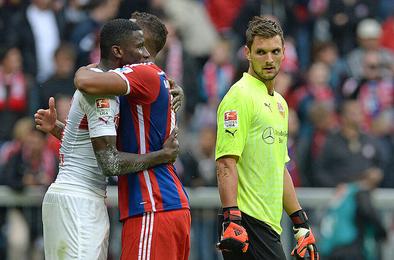 Sven Ulreich (r.) hatte als Torhüter des VfB Stuttgart gegen den FC Bayern immer das Nachsehen.
