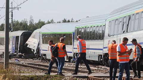 Beim Zusammenprall eines Lasters mit einem Zug in Polen ist eine Frau gestorben.