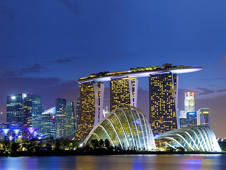 Spektakulär: Die Skyline von Singapur