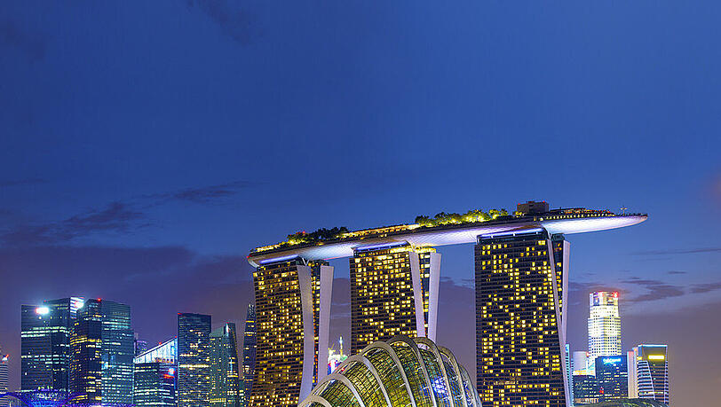 Spektakulär: Die Skyline von Singapur Spektakulär: Die Skyline von Singapur