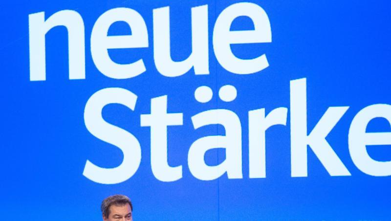 Markus Söder (CSU) spricht auf dem CSU-Sonderparteitag. Foto: Peter Kneffel Markus Söder (CSU) spricht auf dem CSU-Sonderparteitag. Foto: Peter Kneffel