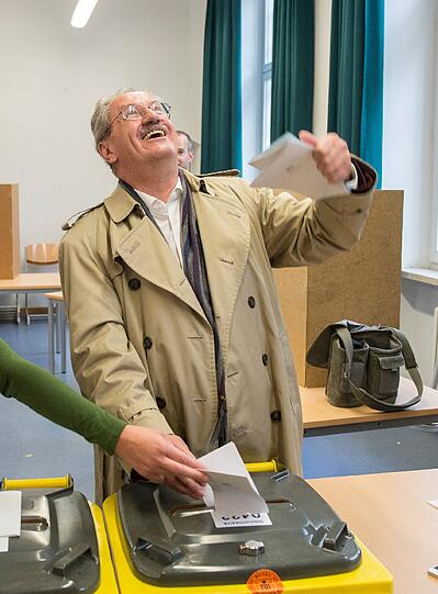 Landtagswahl 2013 in Bayern: Hier gibt Christian Ude (SPD) seine Stimme ab