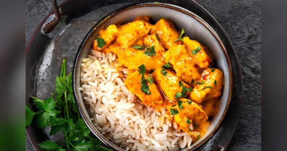 Cremiges-Butter-Chicken-mit-Basmatireis