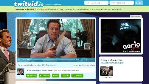 Schwarzenegger im Twitter-Video Schwarzenegger im Twitter-Video