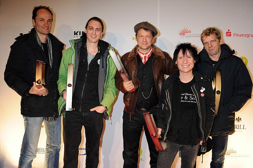 Die Toten Hosen waren ohne Frontmann Campino angereist und verschwanden direkt nach der Preisübergabe zu Band-Proben.