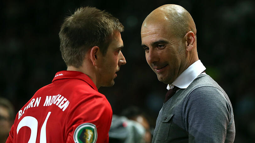 Lahm und Guardiola: Ein Herz und eine Seele.