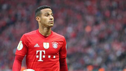 Thiago vom FC Bayern München während eines Spiels. Foto: Jan Woitas/dpa/Archivbild