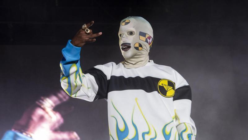 A$AP Rocky meldet sich in Anaheim auf der Bühne zurück. A$AP Rocky meldet sich in Anaheim auf der Bühne zurück.