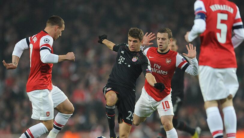 FC Bayern gegen Arsenal London - so lautete das Achtelfinal-Duell in der Vorsaison. FC Bayern gegen Arsenal London - so lautete das Achtelfinal-Duell in der Vorsaison.