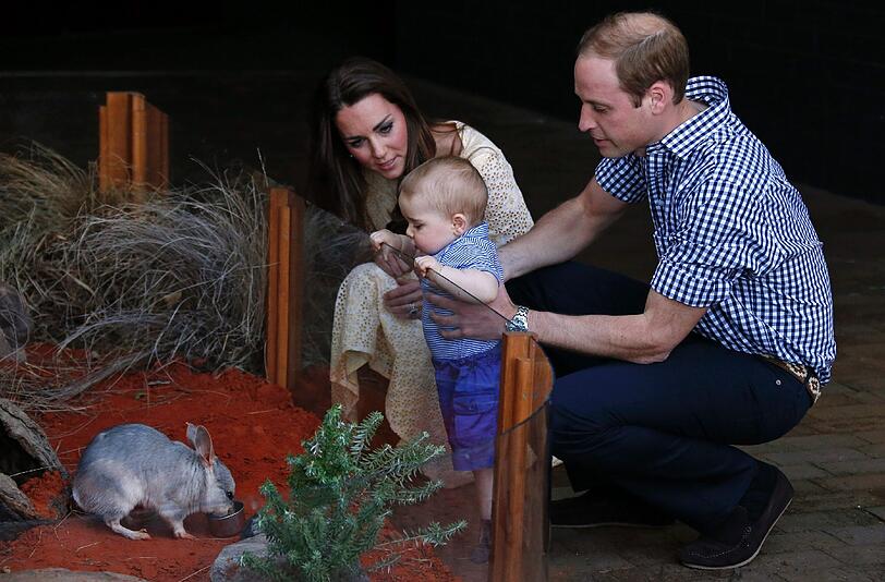 20. April 2014: In Sydney besuchte die Familie den Zoo.