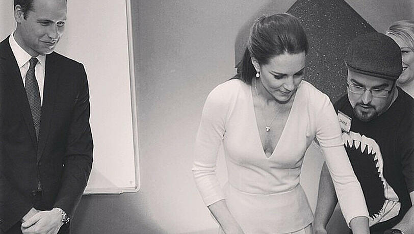 William staunt nicht schlecht, seine Frau Kate hat den Dreh raus William staunt nicht schlecht, seine Frau Kate hat den Dreh raus