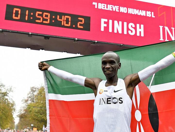 Lief in Wien als erster Mensch einen Marathon unter zwei Stunden: Eliud Kipchoge.