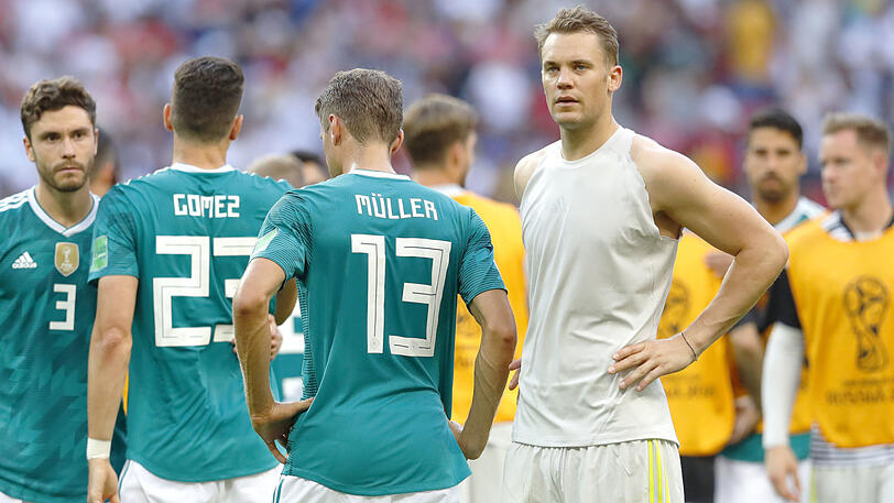 Debakel: Die deutsche Nationalelf nach dem WM-Aus gegen Südkorea bei der WM in Russland.