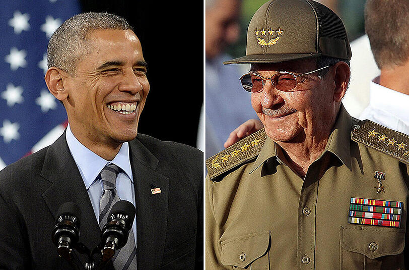 US-Präsident Obama und Kubas Präsident Raul Castro. Nach Jahrzehnten politischer Eiszeit gibt es nun wieder offizielle Beziehungen.