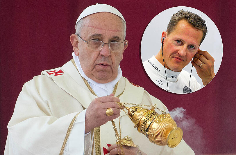 Papst Franziskus betet für Schumi.