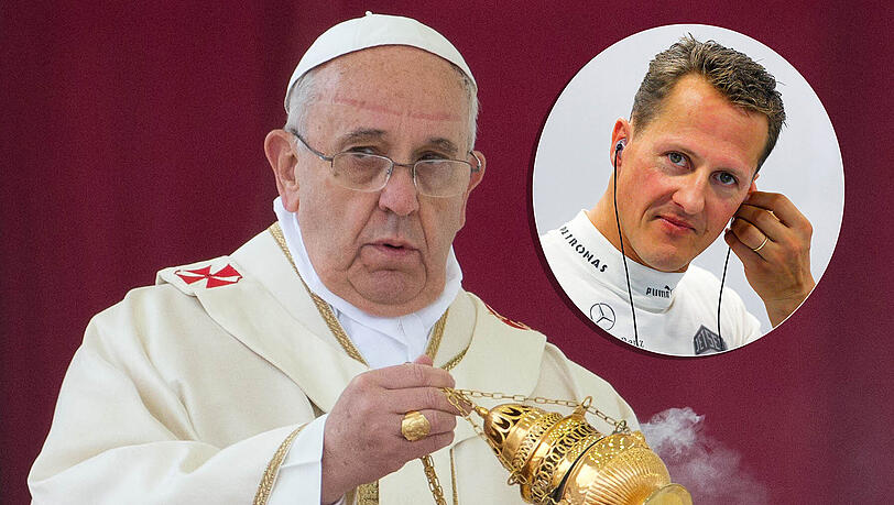 Papst Franziskus betet für Schumi. Papst Franziskus betet für Schumi.