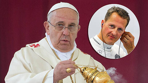Papst Franziskus betet für Schumi.