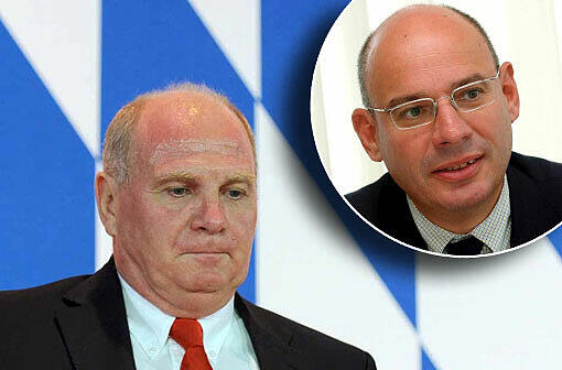 Unternehmensexperte Manuel René Theisen (kleines Bild) hält ein Festhalten des Aufsichtsrates an Uli Hoeneß als Präsident für "nicht nachvollziehbar"
