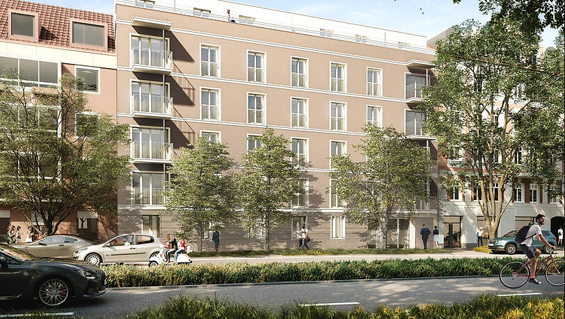 In Neuhausen sollen &ouml;ffentlich gef&ouml;rderte Mietwohnungen mit einer Gr&ouml;&szlig;e zwischen 30 und 117 Quadratmetern f&uuml;r Haushalte mit geringem und mittlerem Einkommen entstehen.