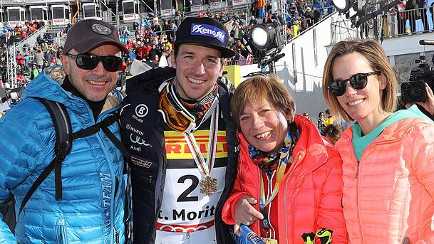 Familie Neureuther bei der Ski-Weltmeisterschaft 2017 in St. Moritz. Familie Neureuther bei der Ski-Weltmeisterschaft 2017 in St. Moritz.