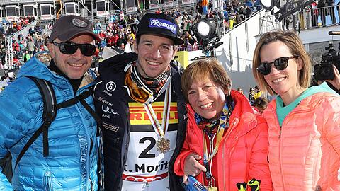 Familie Neureuther bei der Ski-Weltmeisterschaft 2017 in St. Moritz.
