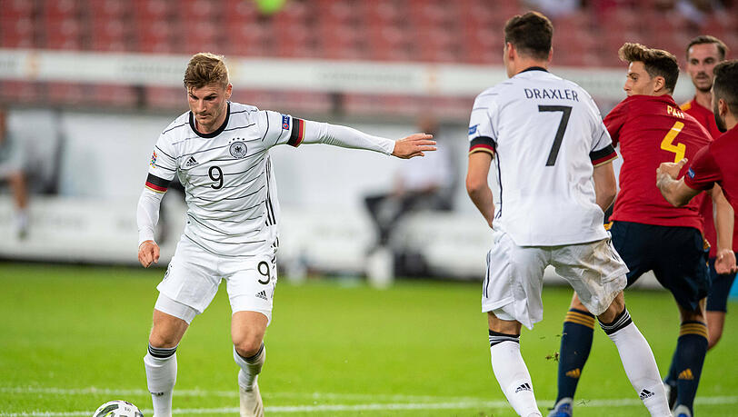 Timo Werner trifft zum 1:0 für Deutschland , am Ende soll es aber nicht zum Sieg reichen.