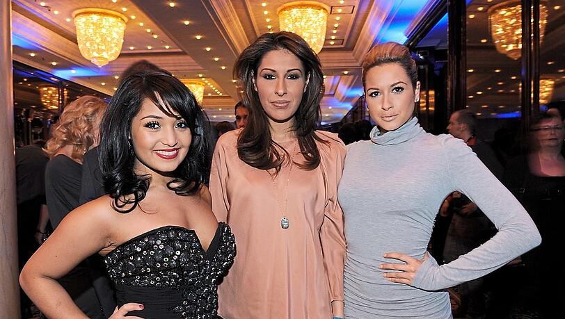 Ein Jahr vor der Trennung der Girlgroup: die &bdquo;Monrose&ldquo;-Mitglieder Bahar Kizil (v.l.), Senna Gammour und Mandy Capristo.  Foto: Soeren Stache/dpa