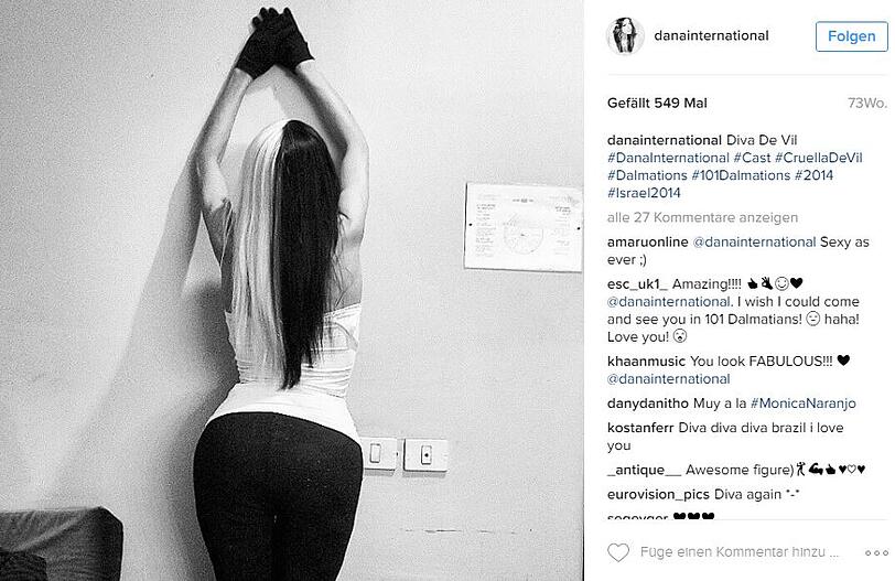Auf Instagram zeigt sich Dana International gerne in lasziver Pose.